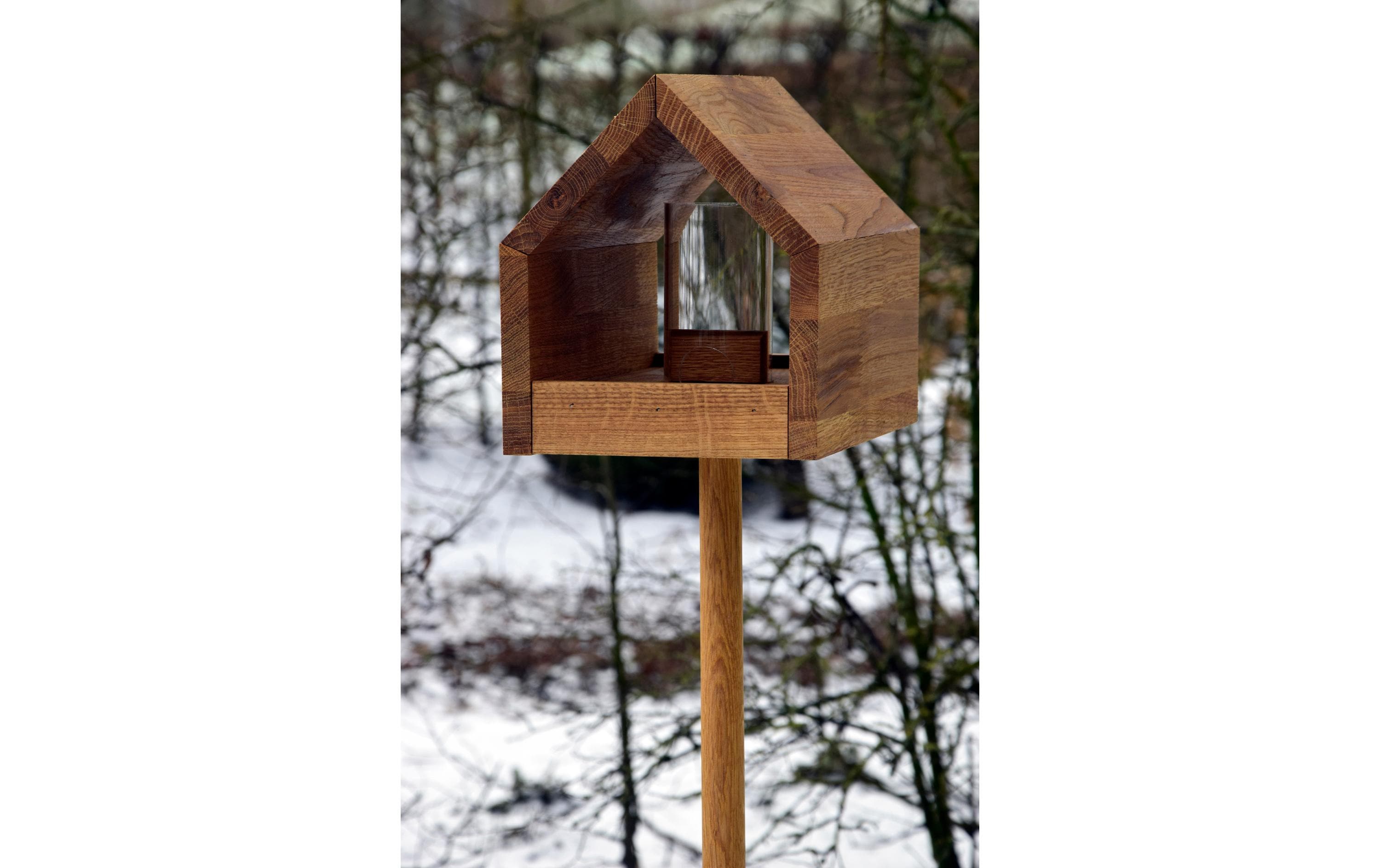 LUXUS-VOGELHAUS Vogelfutterhaus Bauhaus I, 20.5 x 28 x 23.5 cm, Holz