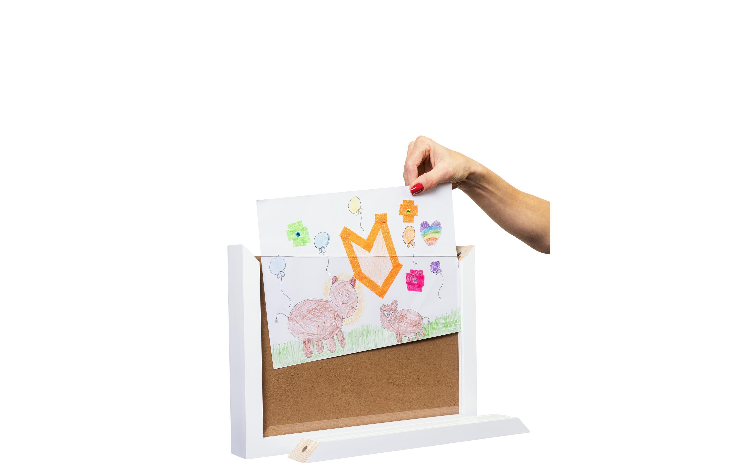 COCON Bilderrahmen für Kinderzeichnungen 35 x 26 x 5 cm, Weiss