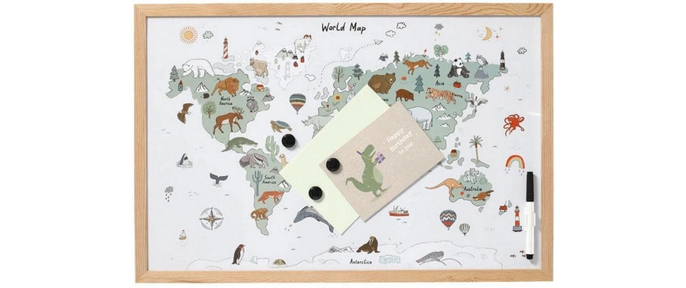 Zeller Present Magnet Memobord Weltkarte