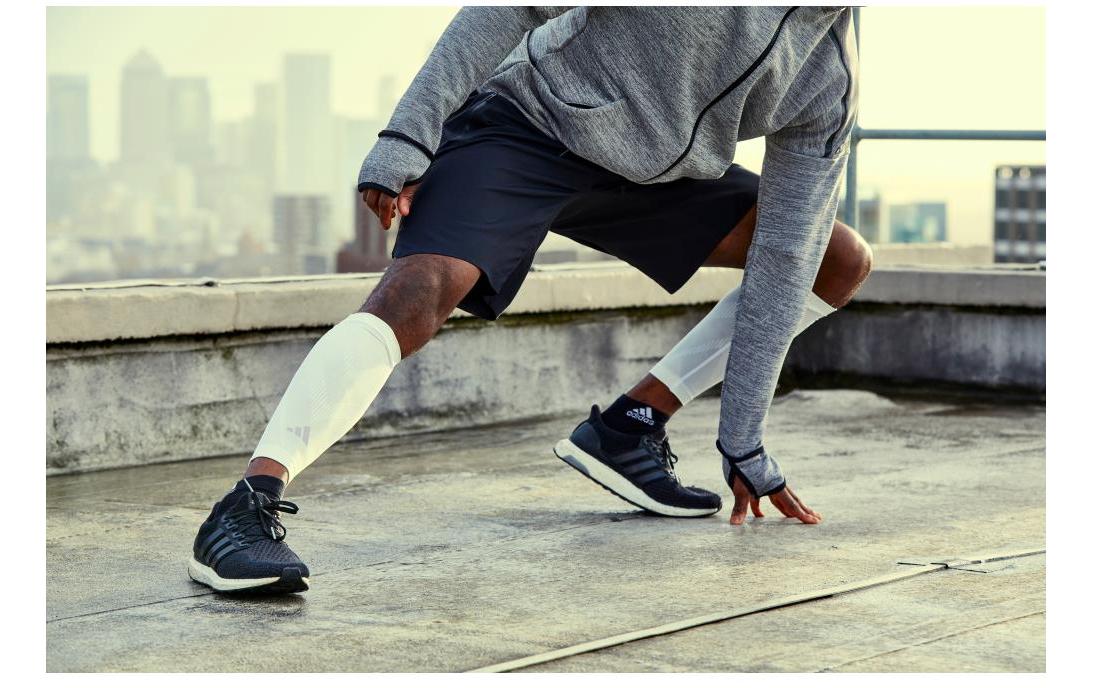 adidas Compression Calf Sleeves Weiss, S-M