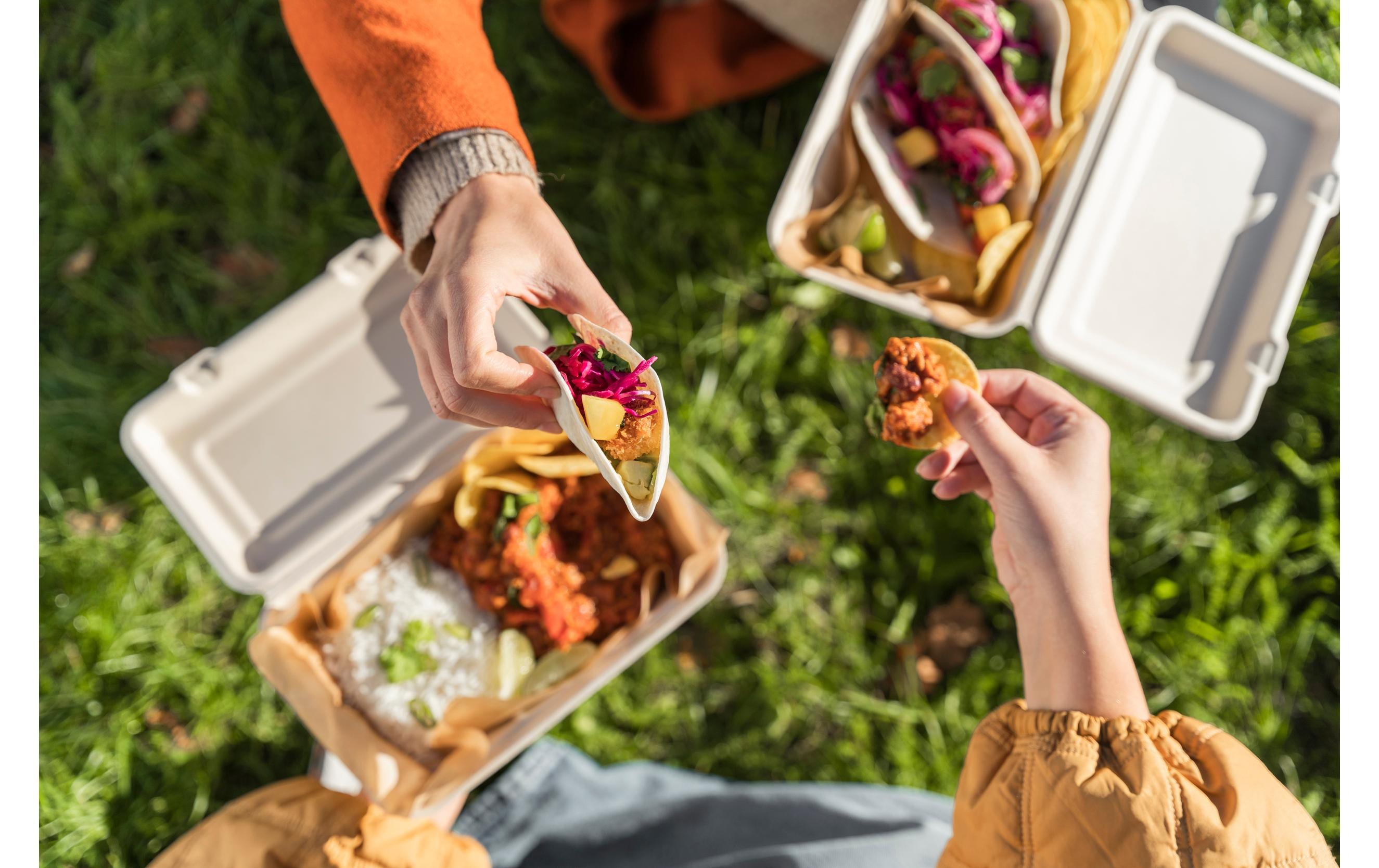 BioPak Menübox 850 ml Braun ungeteilt, 50 Stück