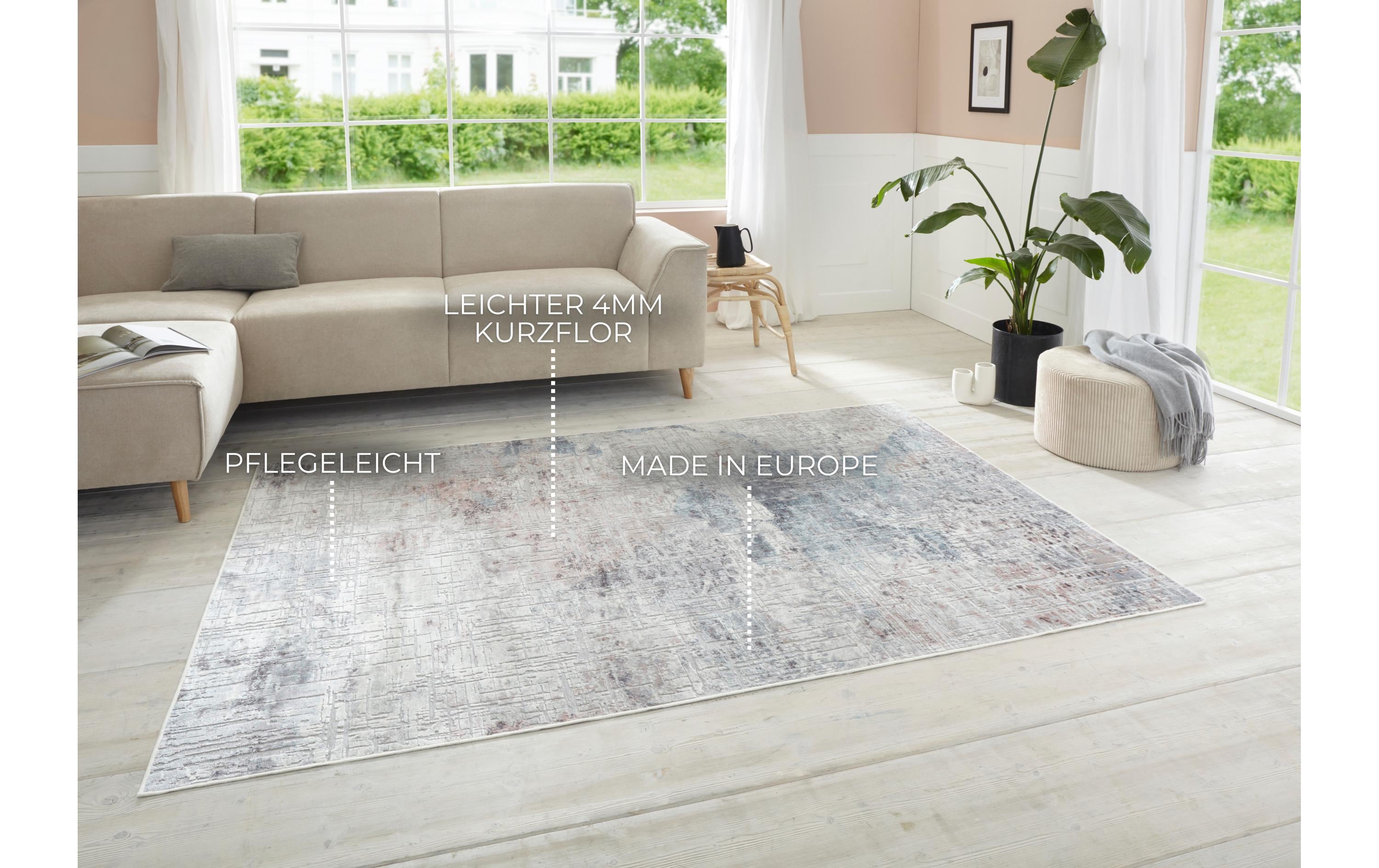 Elle Decoration Teppich Chameis 160 cm x 230 cm, Grey/Rose/Blue