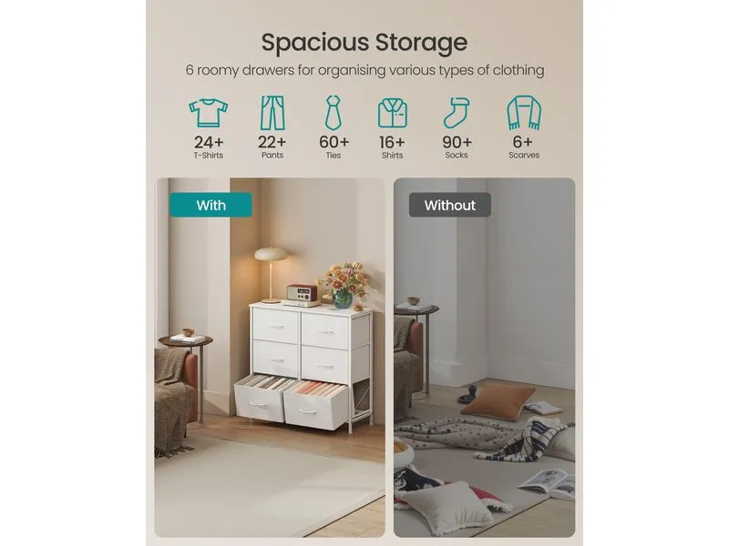 Songmics Kommode 73.7 x 76.7 cm, Weiss Songmics Kommode 73.7 x 76.7 cm, Weiss