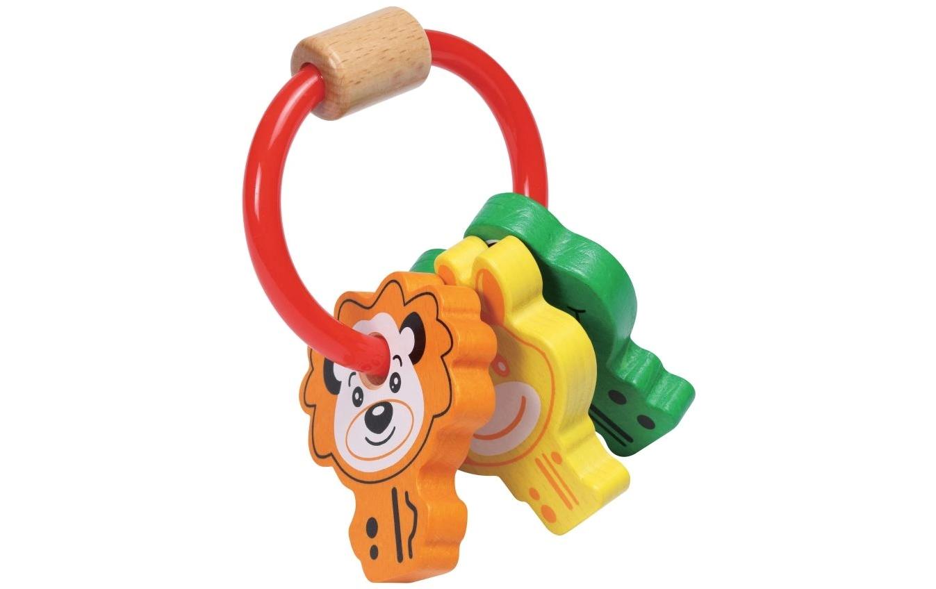 Spielba Holzspielwaren Greifling mit Tier-Schlüssel