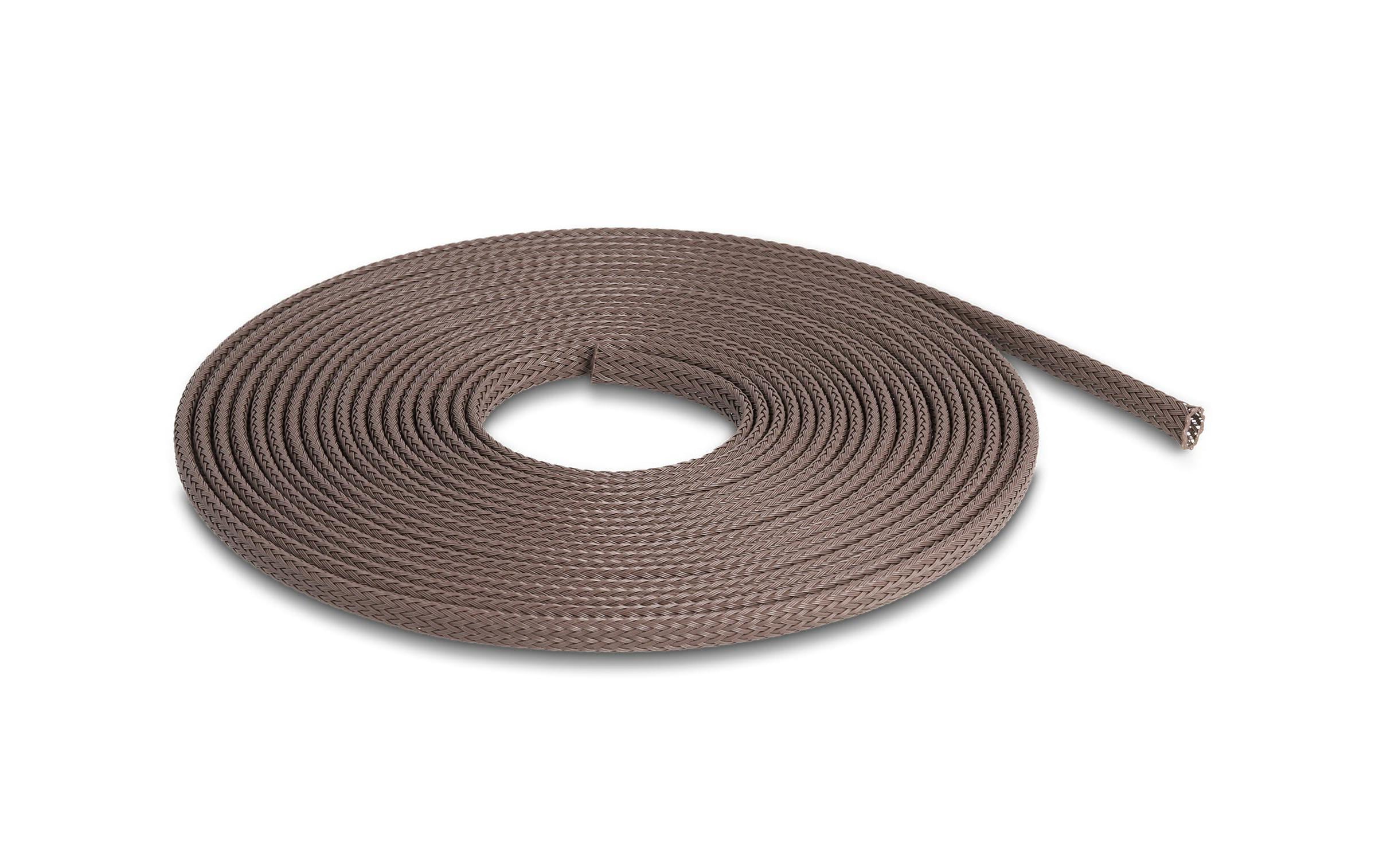 Delock Geflechtschlauch nagerfest, 5 m x 6 mm Braun Delock Geflechtschlauch nagerfest, 5 m x 6 mm Braun