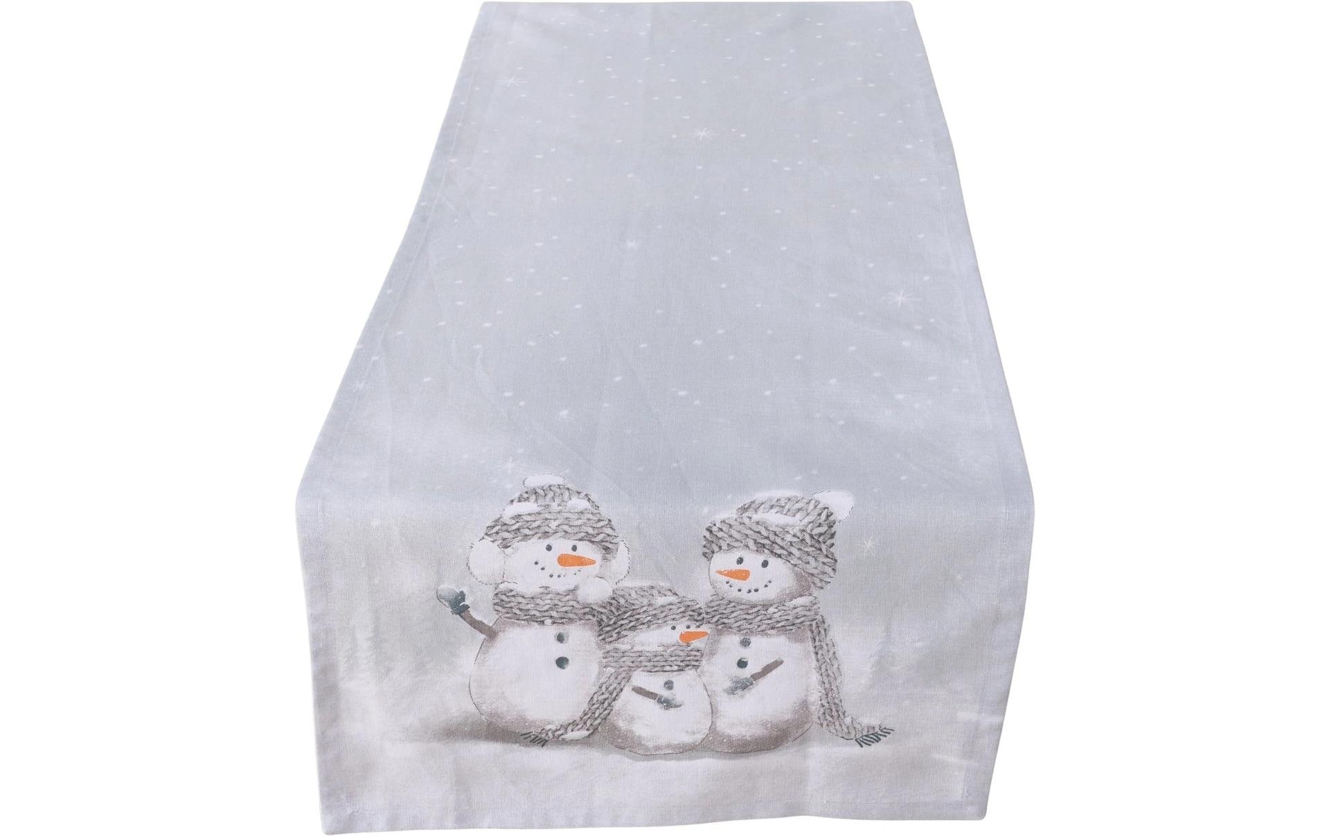 Boltze Tischläufer Frosty Textil, 140 x 40 cm