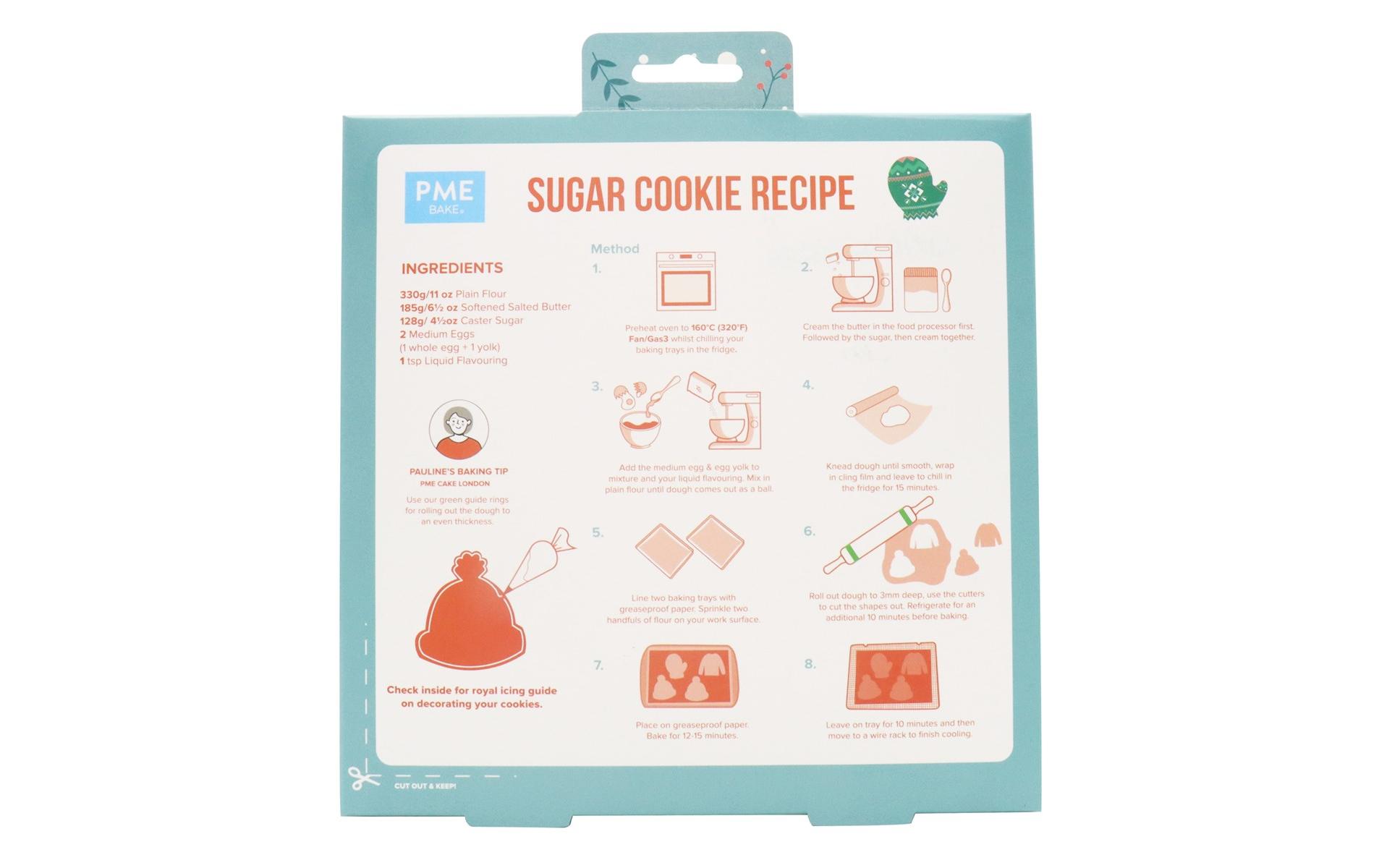 PME Guetzli-Ausstecher Warmer Winter 3 Stück, Blau