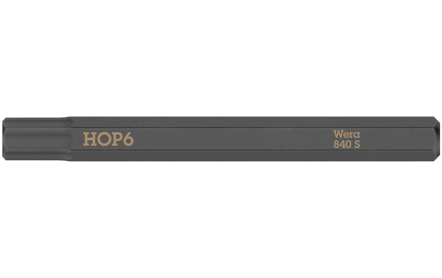 Wera Bit 840 S Hex-Plus Innensechskant 6 mm, 1-teilig Wera Bit 840 S Hex-Plus Innensechskant 6 mm, 1-teilig