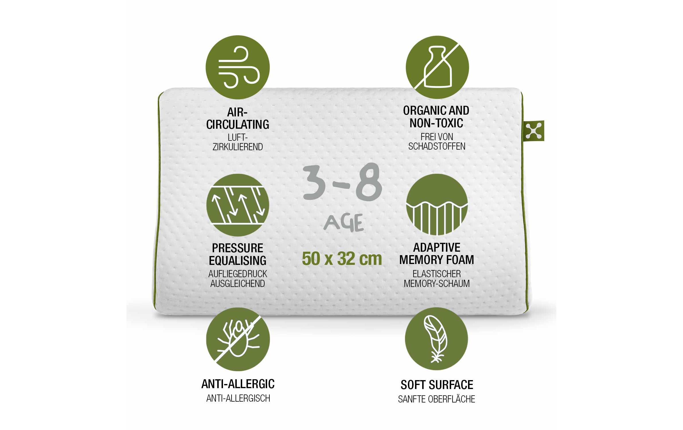 Smartsleep Kissen Kids Ergonomic 50 x 32 cm