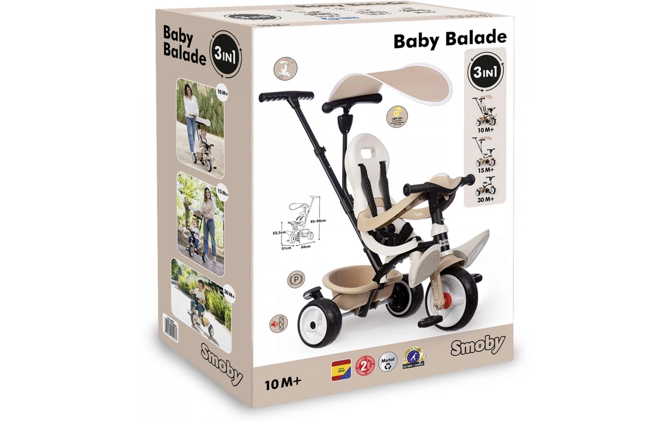 Smoby Dreirad Baby Balade Beige