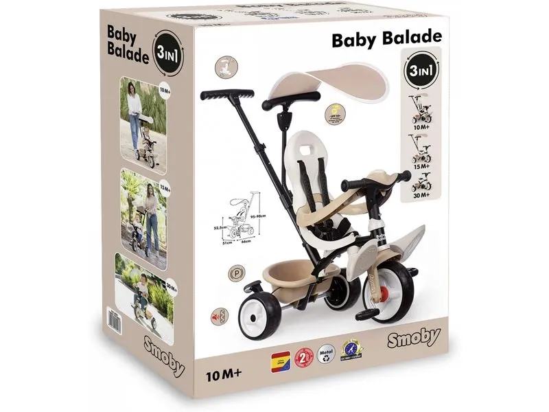 Smoby Dreirad Baby Balade Beige Smoby Dreirad Baby Balade Beige
