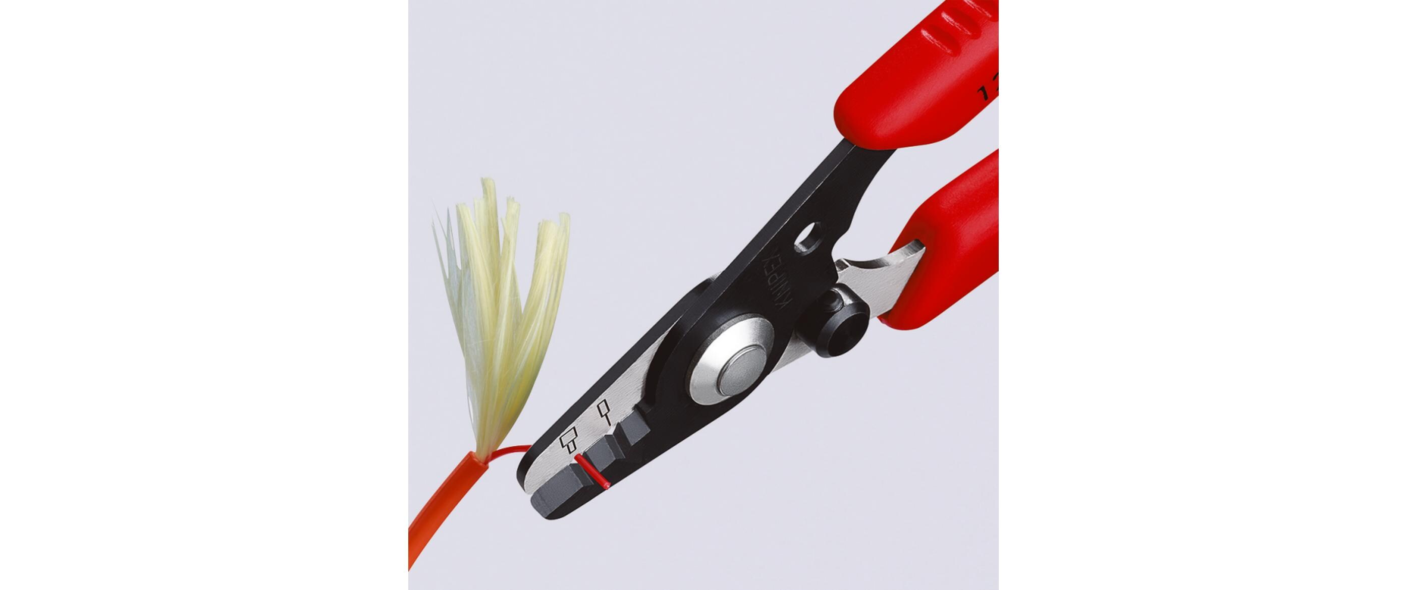 Knipex Abisolierzange für Glasfaserkabel 130 mm, Ø 0.125 / 0.25 mm Knipex Abisolierzange für Glasfaserkabel 130 mm, Ø 0.125 / 0.25 mm