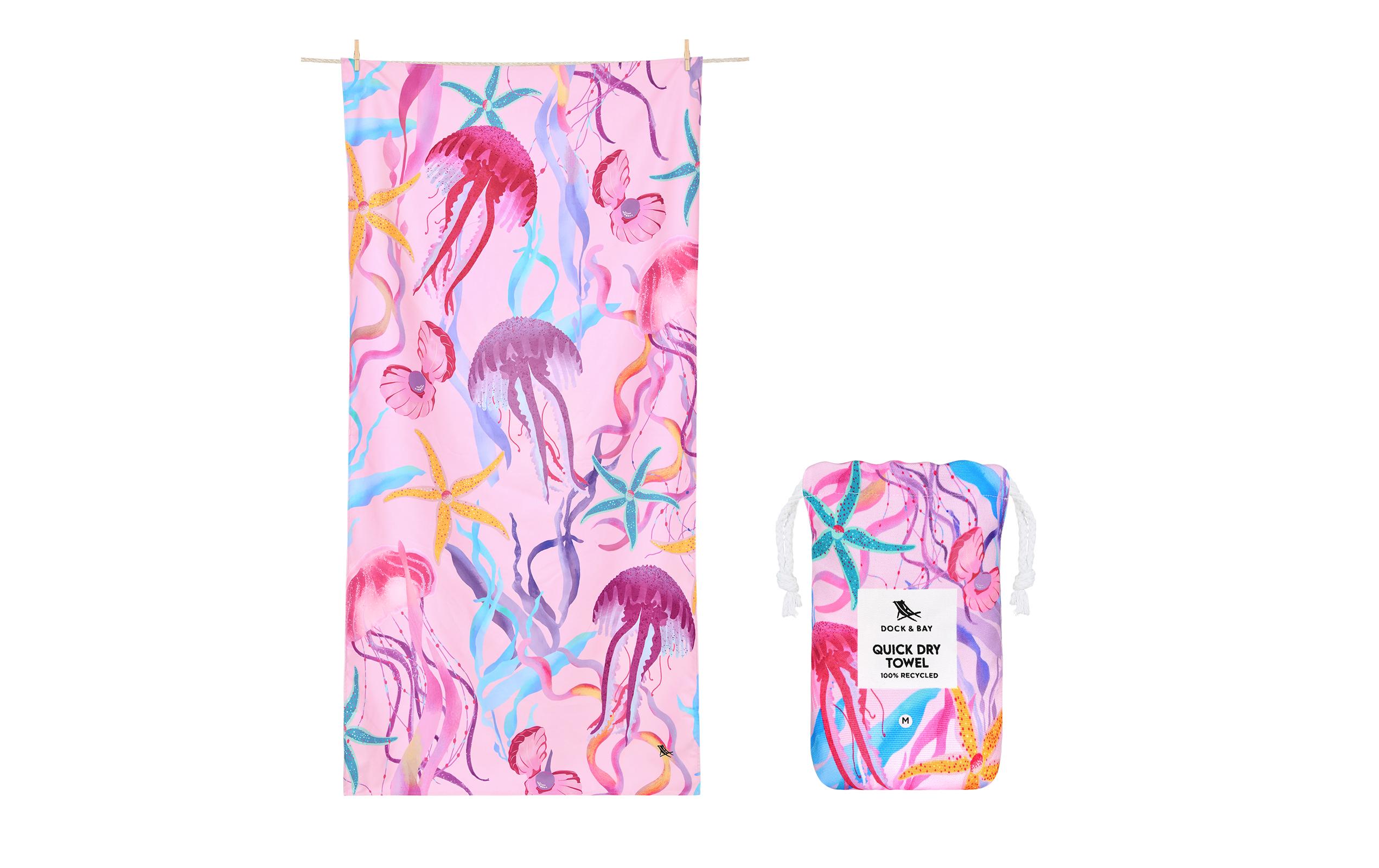 Dock & Bay Badetuch Ready for Jelly M, Mehrfarbig/Pink