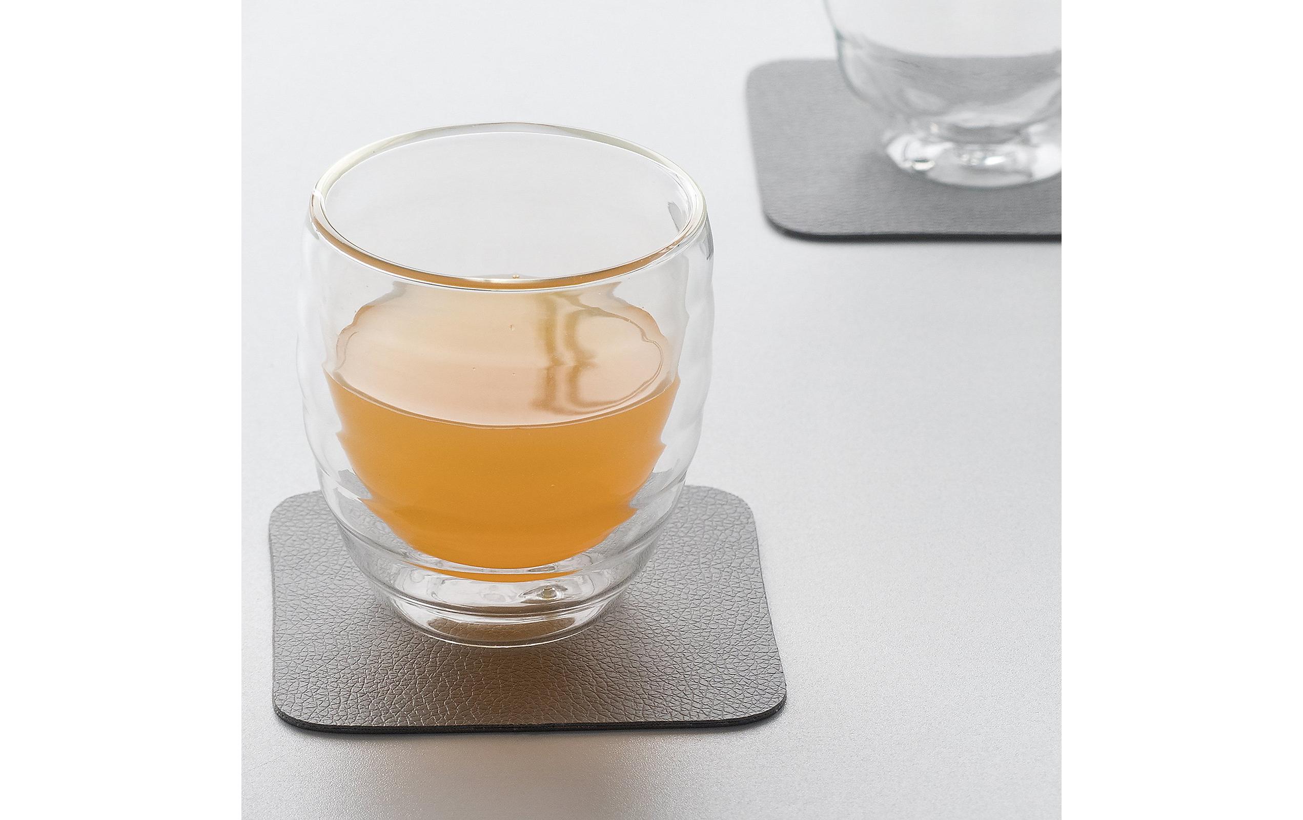 Kela Glasuntersetzer Kimara 10 x 10 cm, 4 Stück, Grau