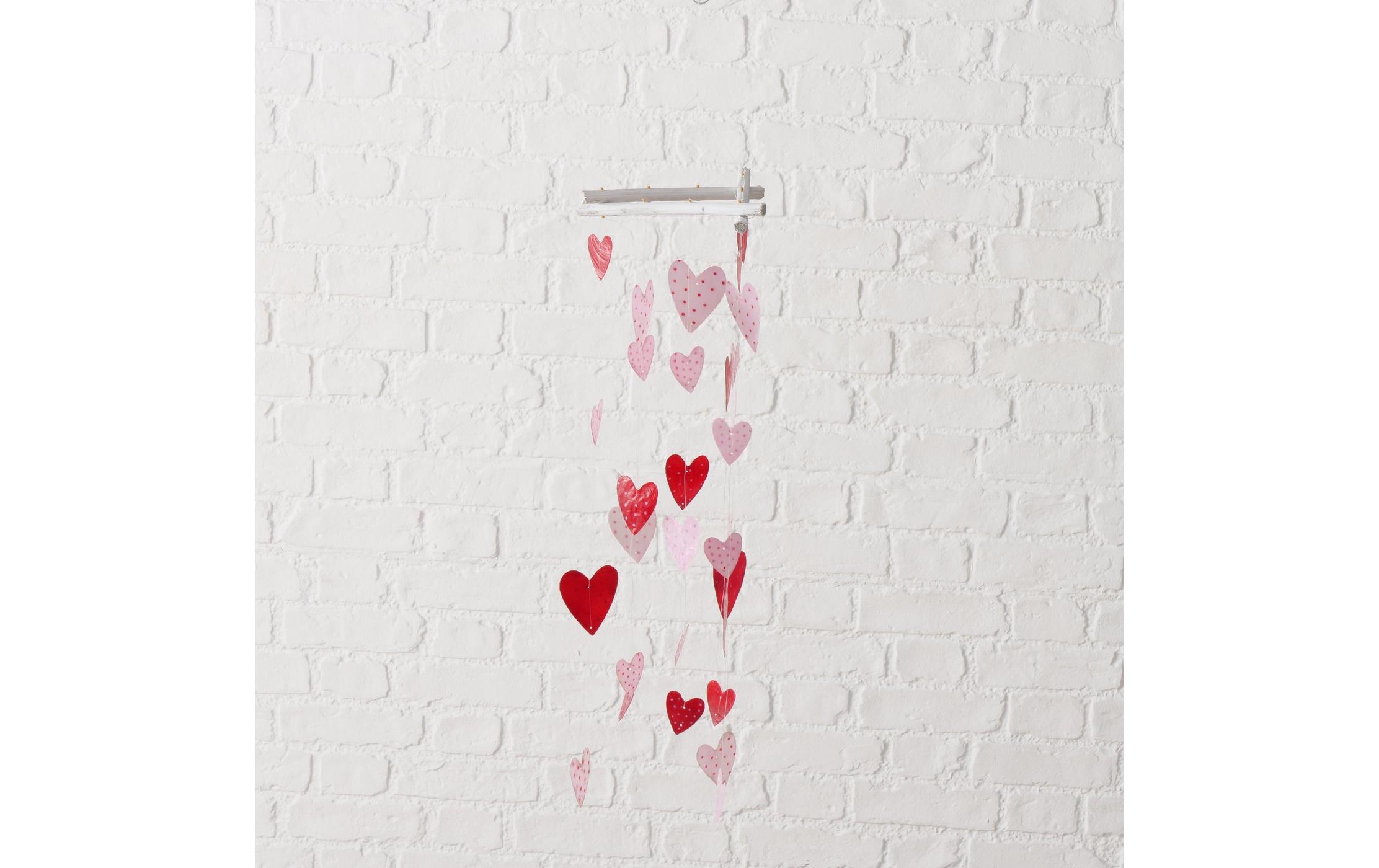 Boltze Windspiel Herzen Milena 73 cm