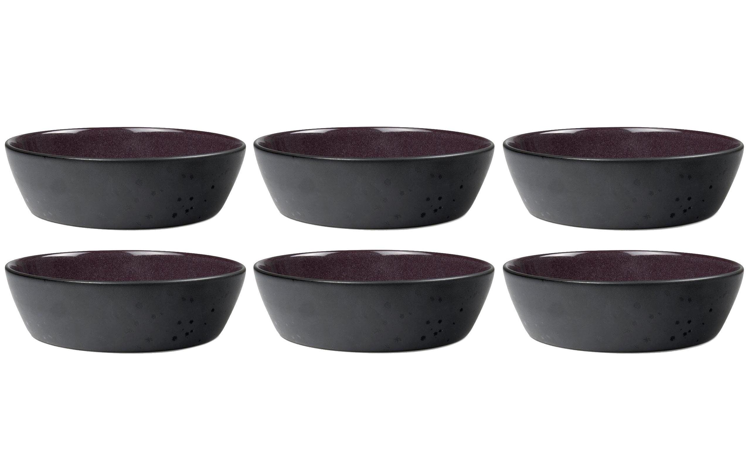 Bitz Suppenschale 18 cm, 6 Stück, Schwarz/Lila