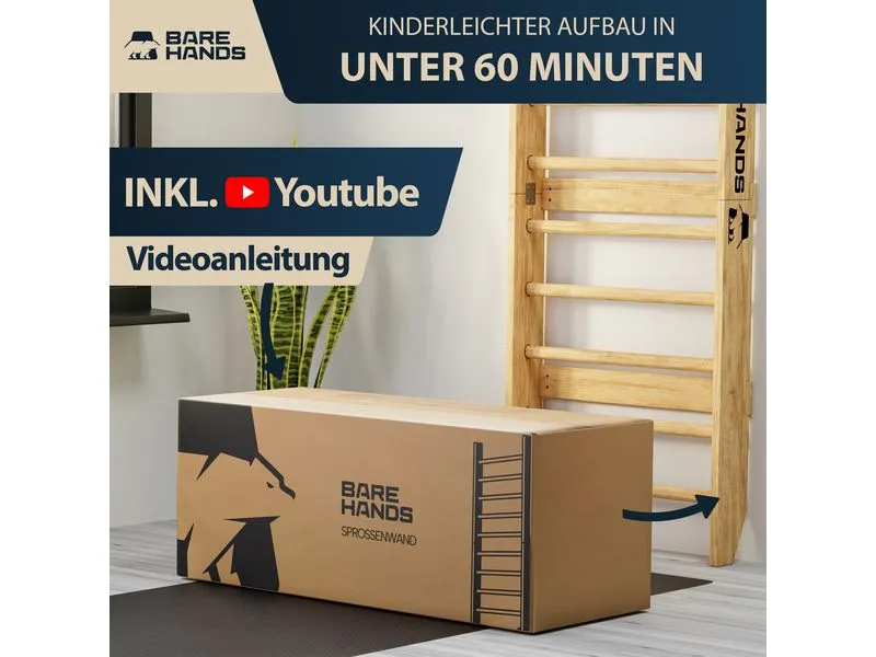 Bare Hands Bare Hands Sprossenwand Holz 400 kg
