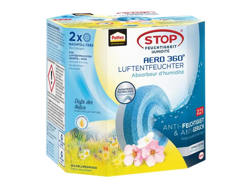 Pattex Nachfüll-Tabs Aero 360 Wildblumen 2 x 450 g Pattex Nachfüll-Tabs Aero 360 Wildblumen 2 x 450 g