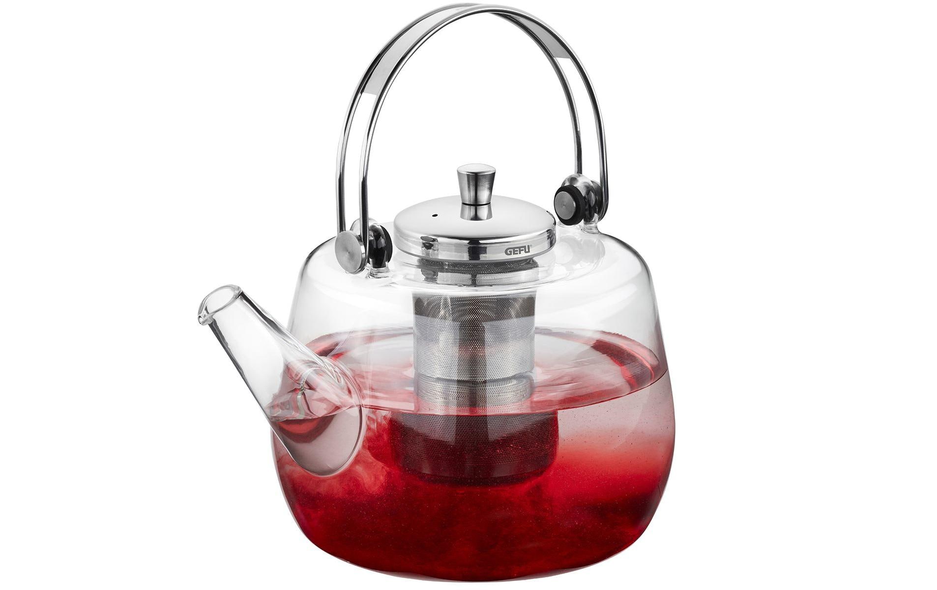 GEFU Teekanne Infusa 1 l, Silber/Transparent