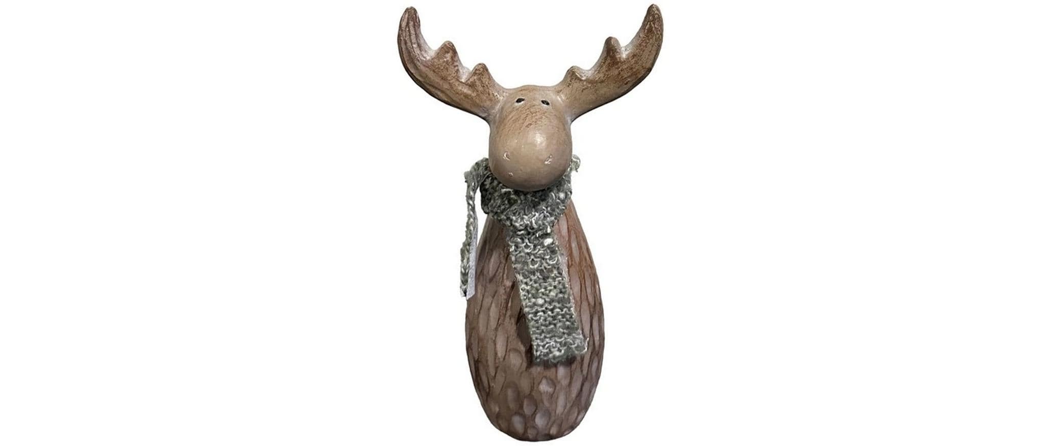 Dameco Weihnachtsfigur Elch mit Schal 19.5 cm, Braun