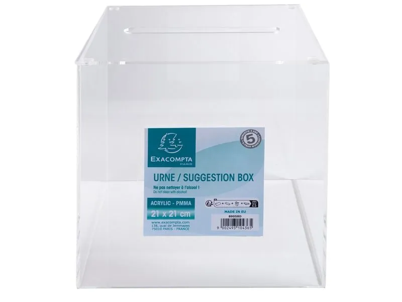 Exacompta Suggestion Box, Transparent Exacompta Suggestion Box, Transparent