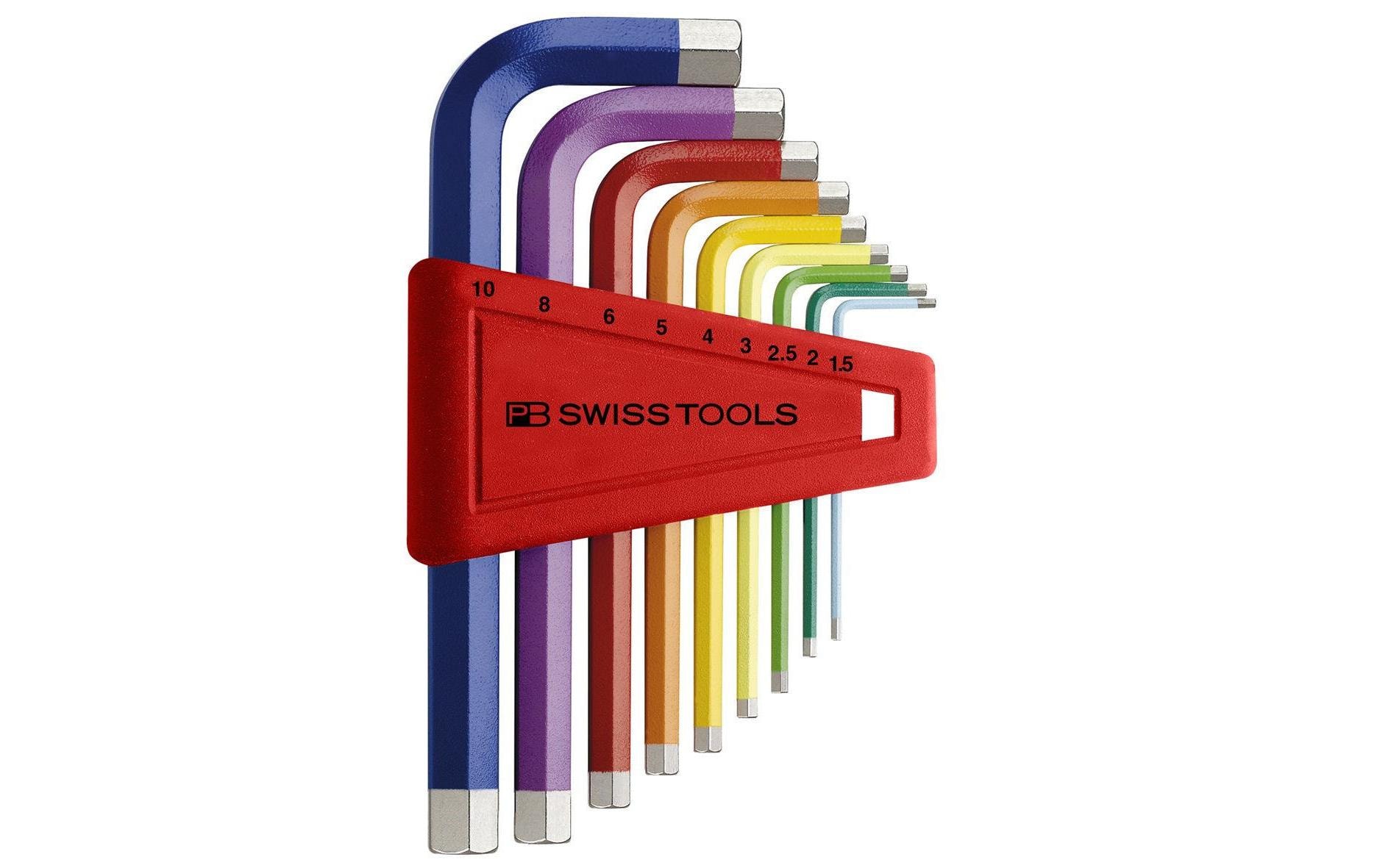 PB Swiss Tools Winkelschlüssel-Set Rainbow 1.5-10 mm Innensechskant
