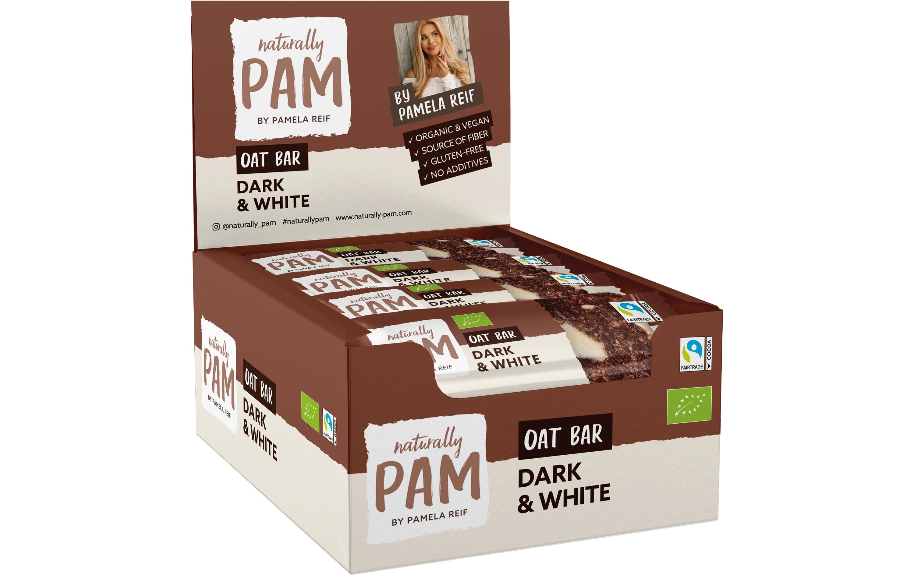 Naturally Pam Riegel Bio Oat Bar – Dark and White 12 x 40 g Naturally Pam Riegel Bio Oat Bar – Dark and White 12 x 40 g