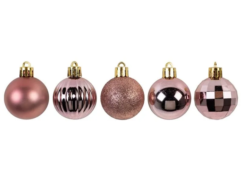 COCON Weihnachtskugel 34 Stück, Rosa