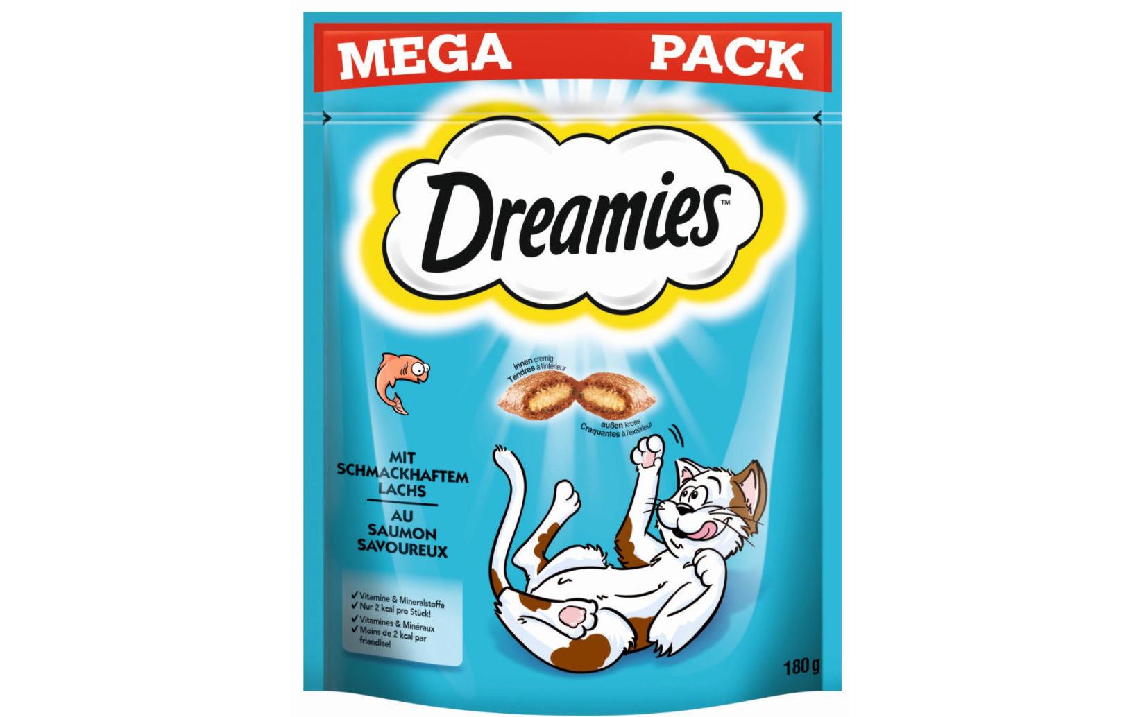 Dreamies Katzen-Snack mit Lachs, 4 x 180g Dreamies Katzen-Snack mit Lachs, 4 x 180g