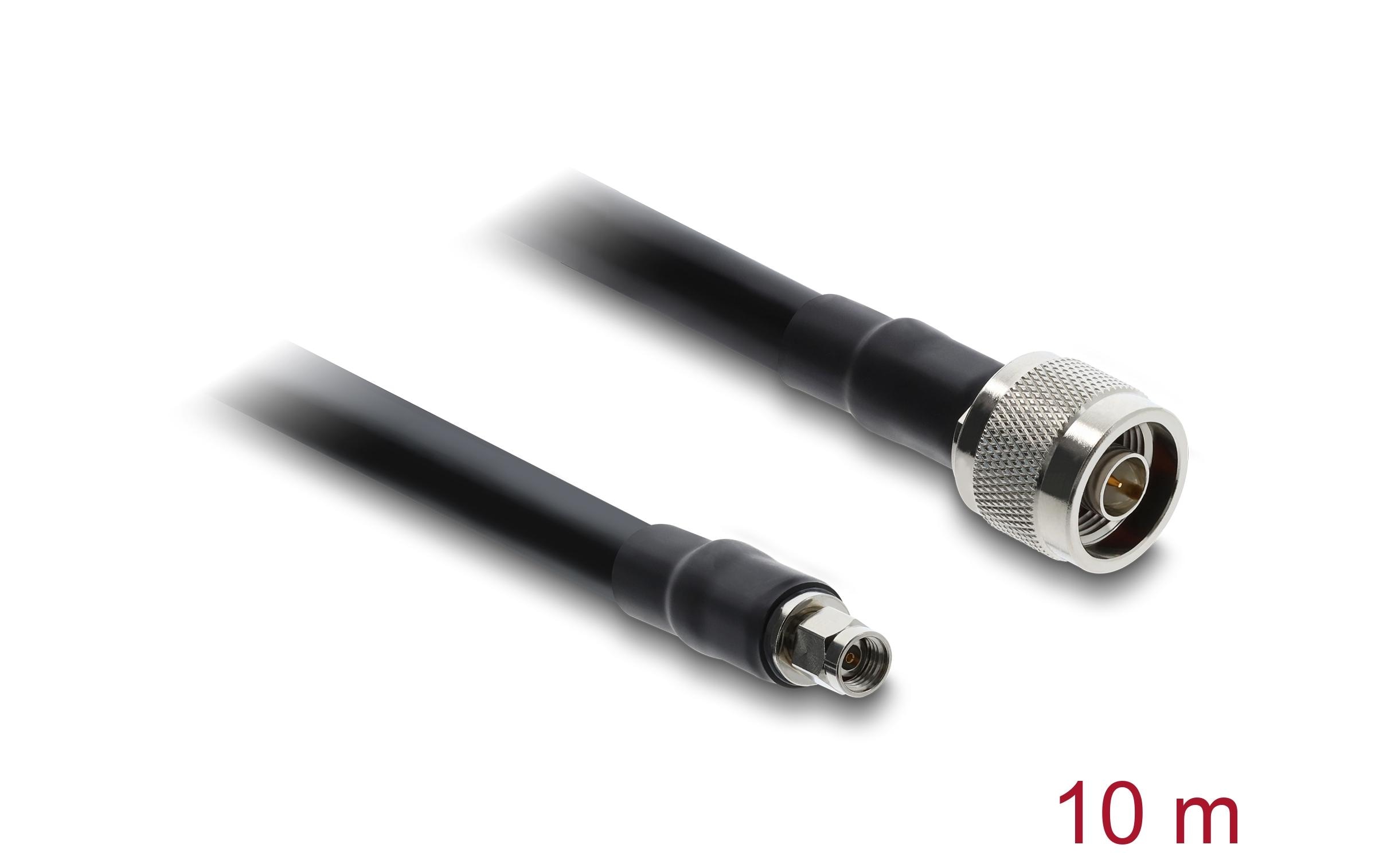 Delock Antennenkabel RP-SMA/N-Type zu RP-SMA, 10 m