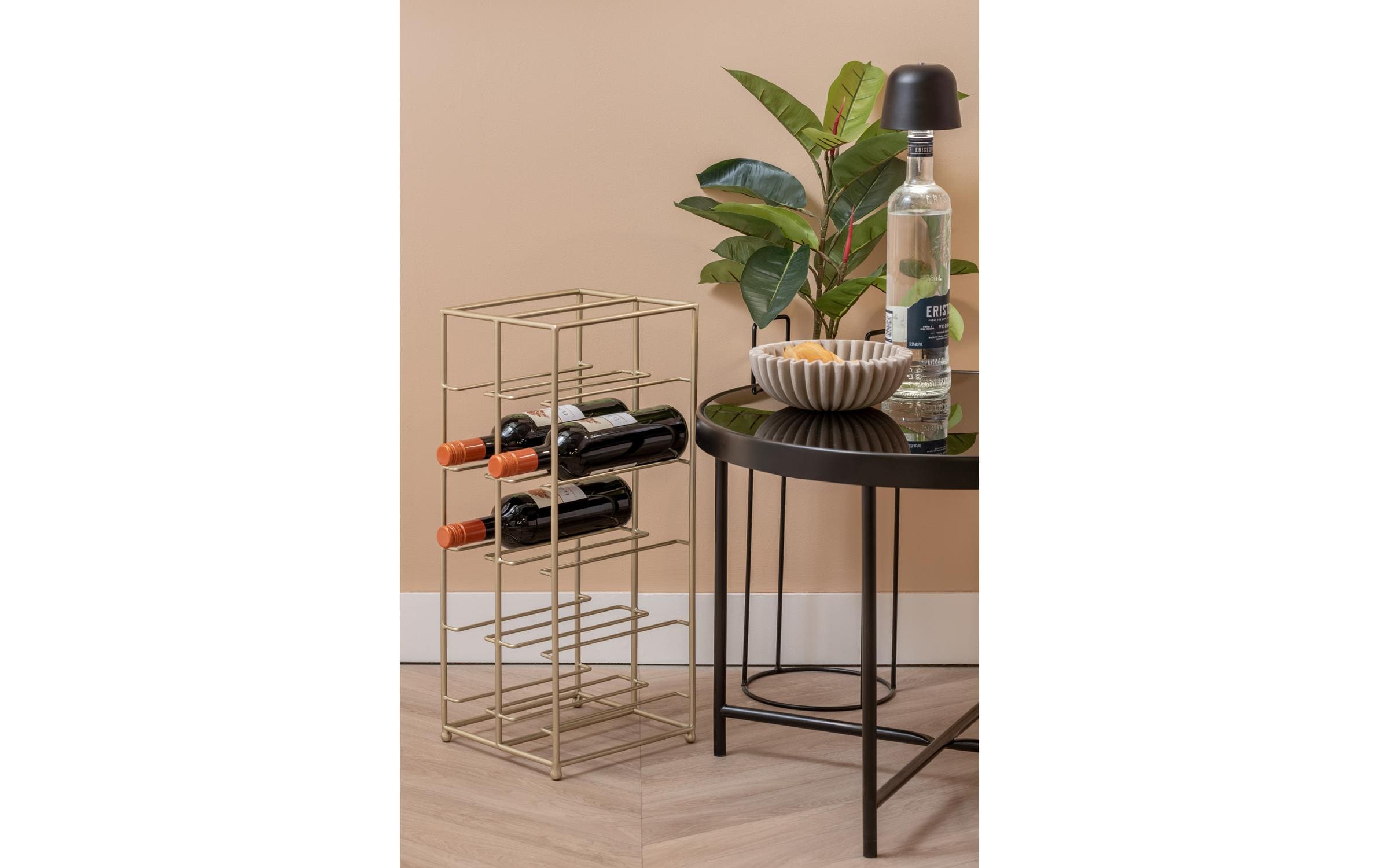 present time Weinregal Duo Floor 57 x 25 cm, Gold