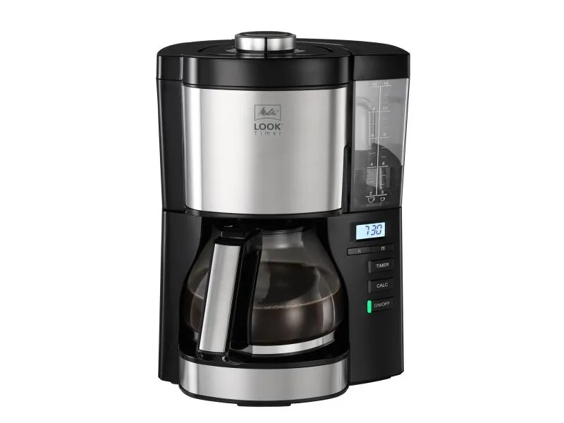 Melitta Filterkaffeemaschine Look Timer 1025-08 Edelstahl, Schwarz Melitta Filterkaffeemaschine Look Timer 1025-08 Edelstahl, Schwarz