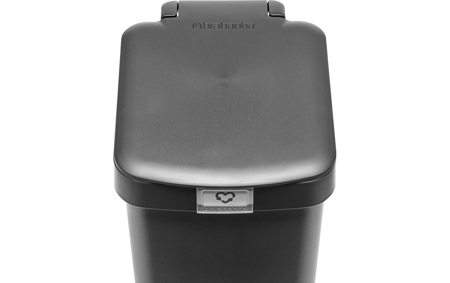 Brabantia Recyclingbehälter StepUp 10 l, Dunkelgrau