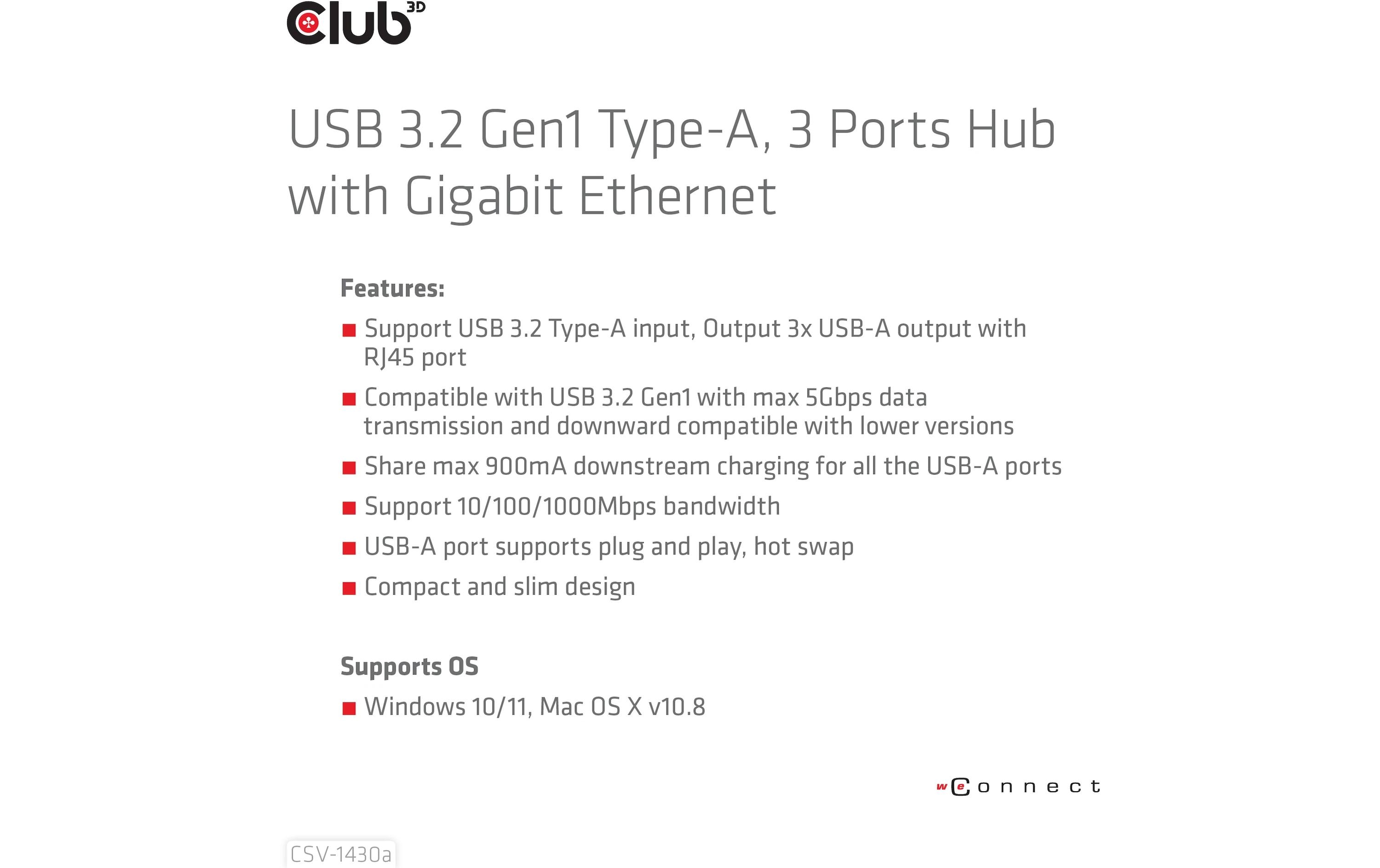 Club 3D USB-Hub CSV-1430a