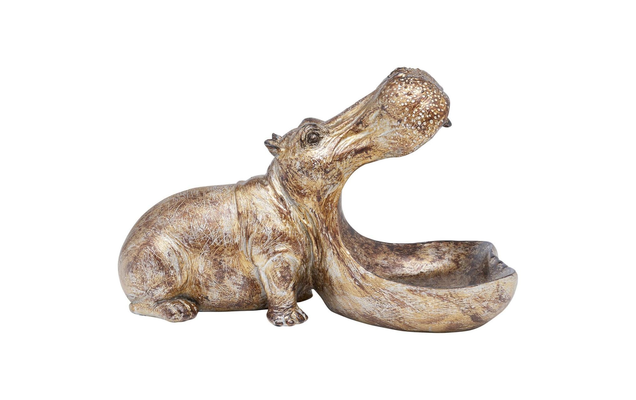 Kare Dekofigur Hungry Hippo Gold