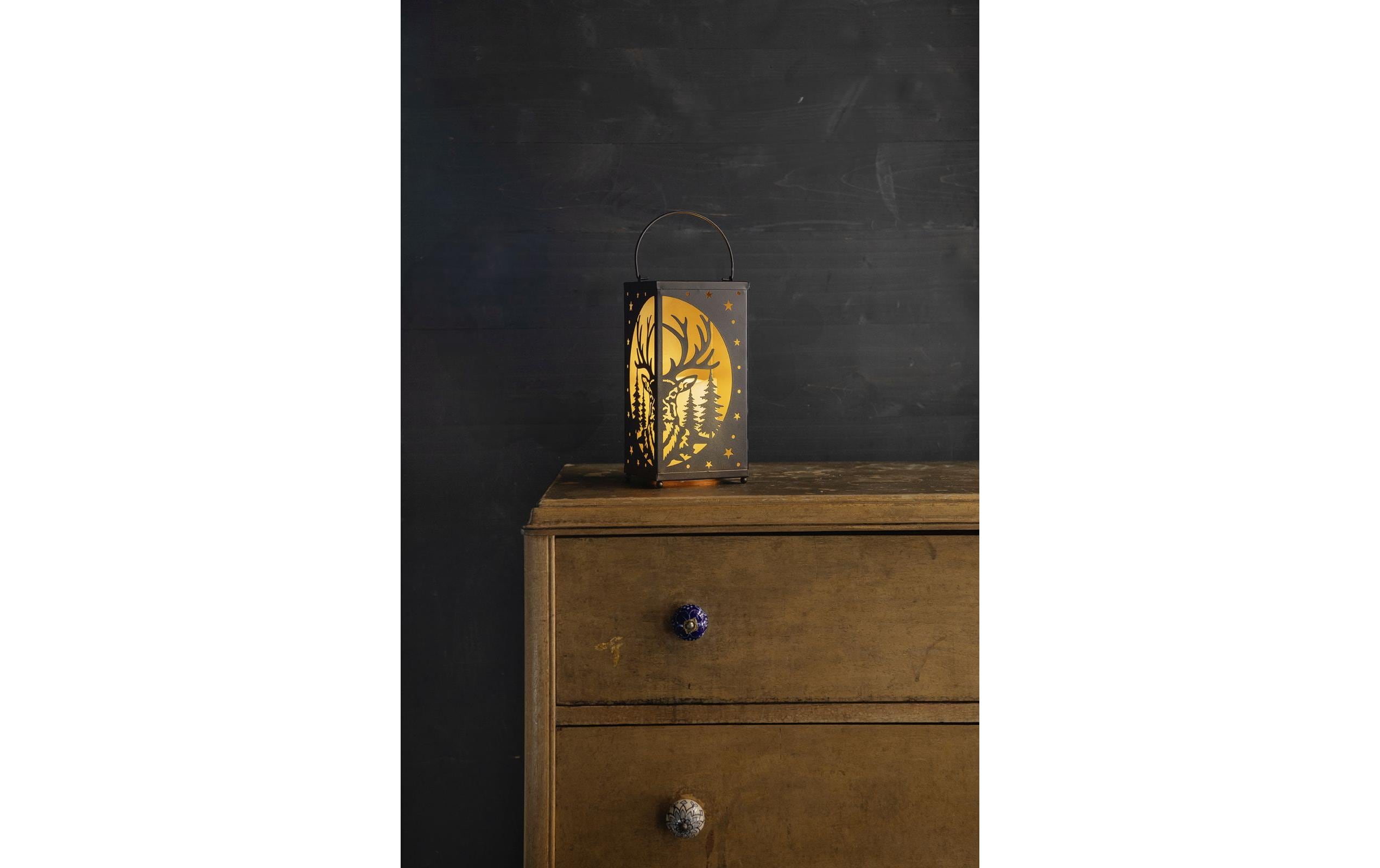 STT Laterne Kerze Deer 24 cm