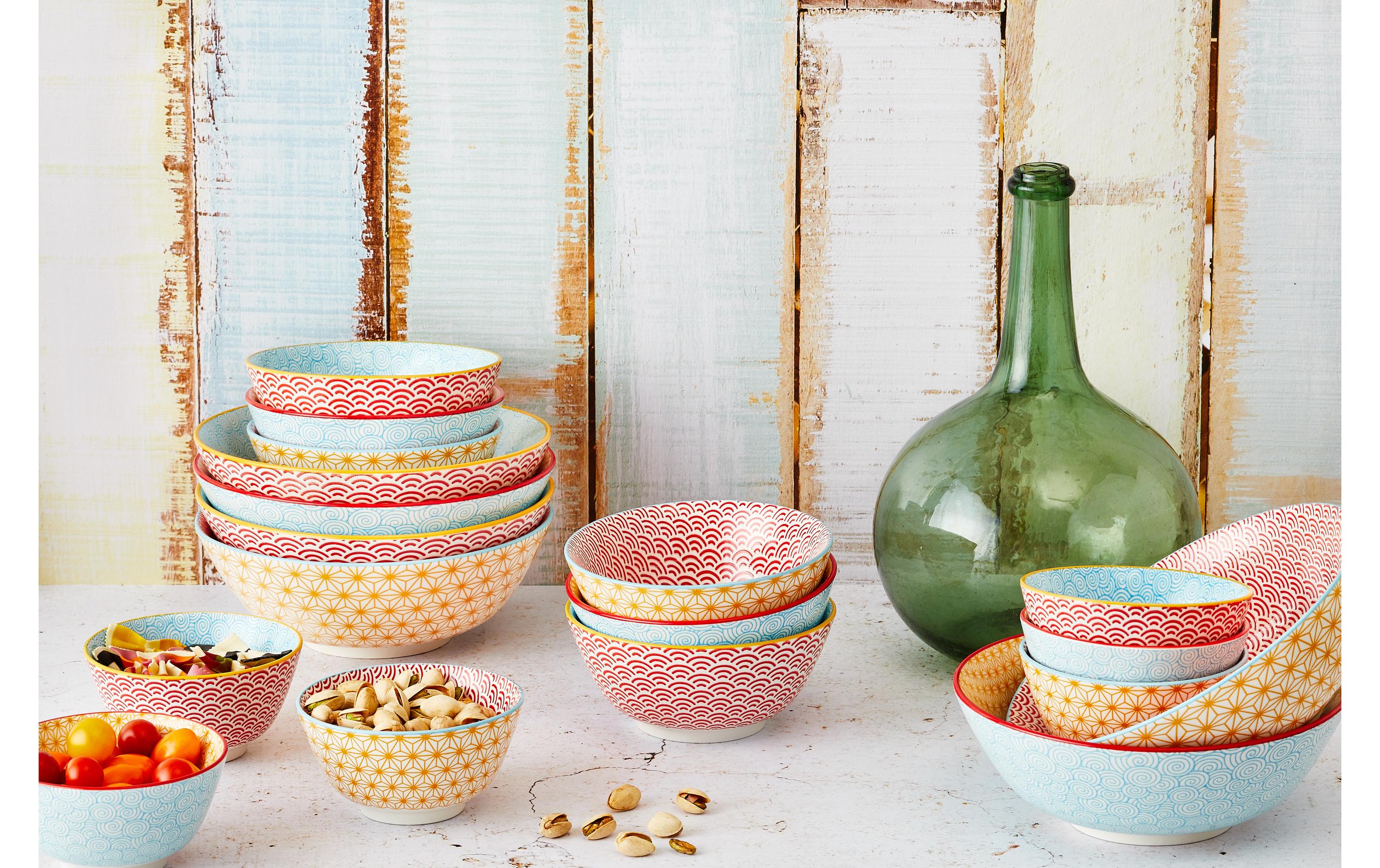 Björn Suppen- & Pastateller Pattern Ø 21 cm, 6 Stück, Mehrfarbig