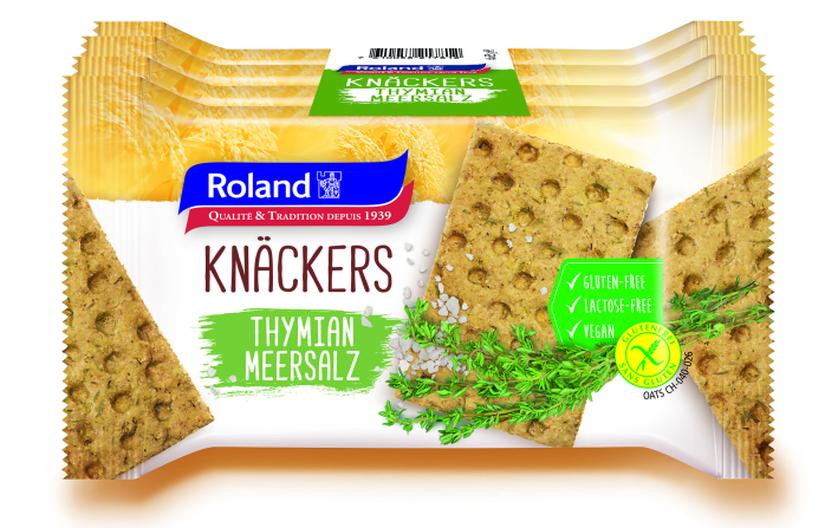 Roland Snacks Knäckebrot Thymian Meersalz glutenfrei 4x 35 g