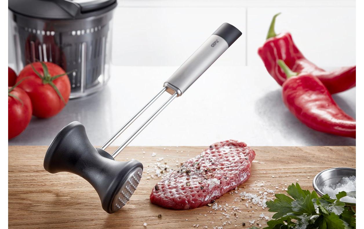 GEFU Fleischklopfer Primeline 26.9 cm, Schwarz/Silber GEFU Fleischklopfer Primeline 26.9 cm, Schwarz/Silber