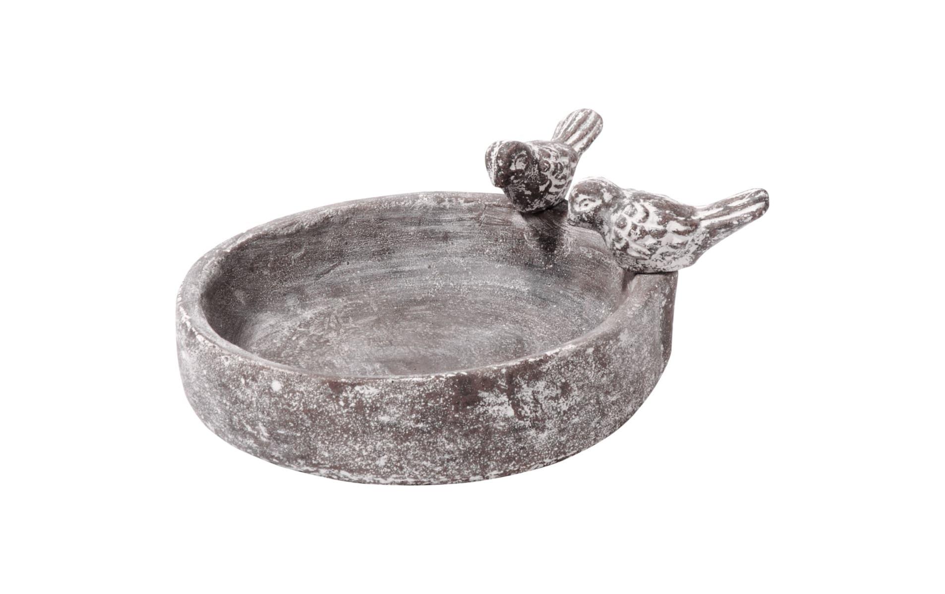 dobar Vogeltränke Pool-Oase, 18 x 18 x 4.5 cm, Zement