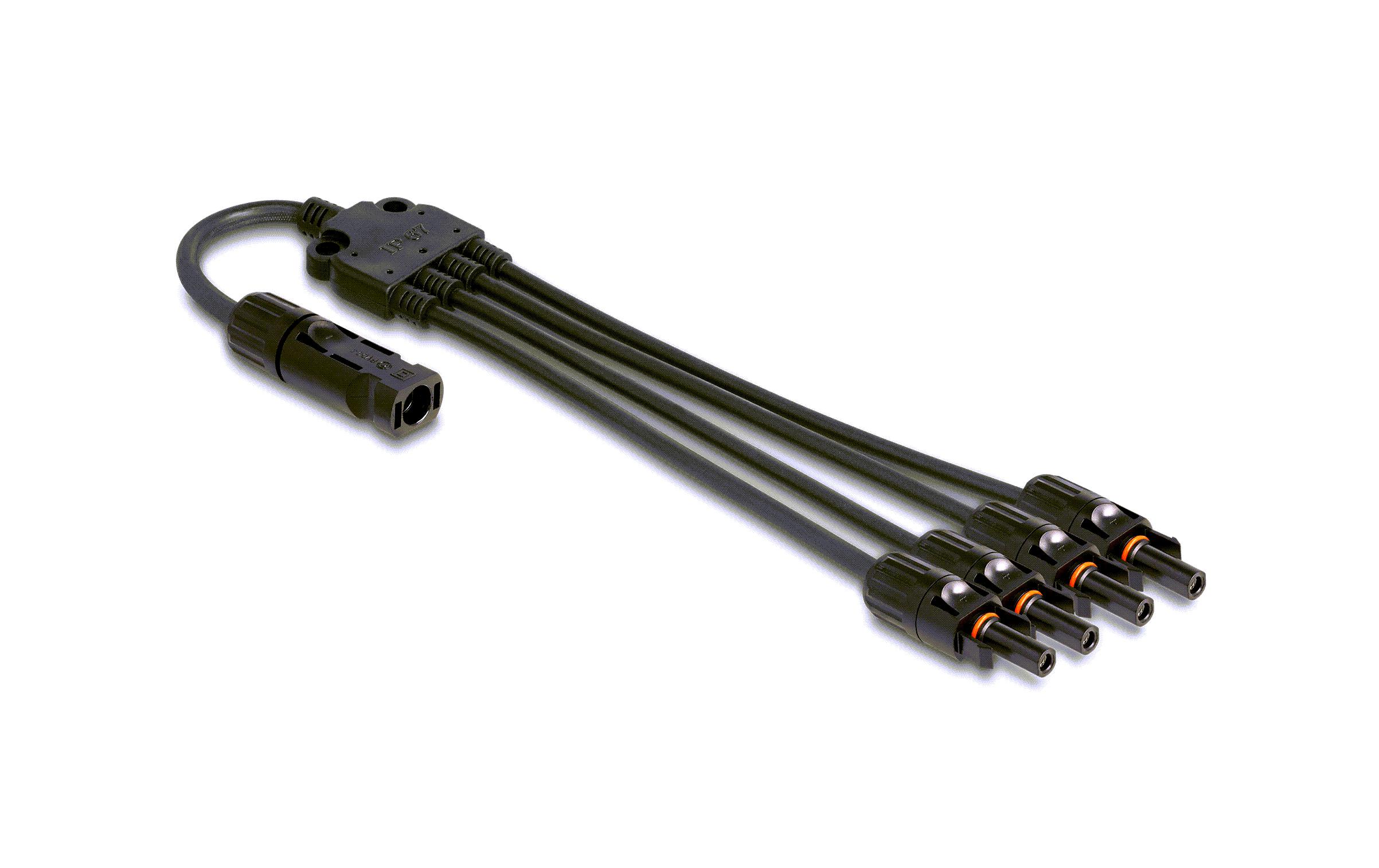 Delock Splitter Kabel DL4 1x Stecker zu 4x Buchse 4 mm², 50 cm Delock Splitter Kabel DL4 1x Stecker zu 4x Buchse 4 mm², 50 cm