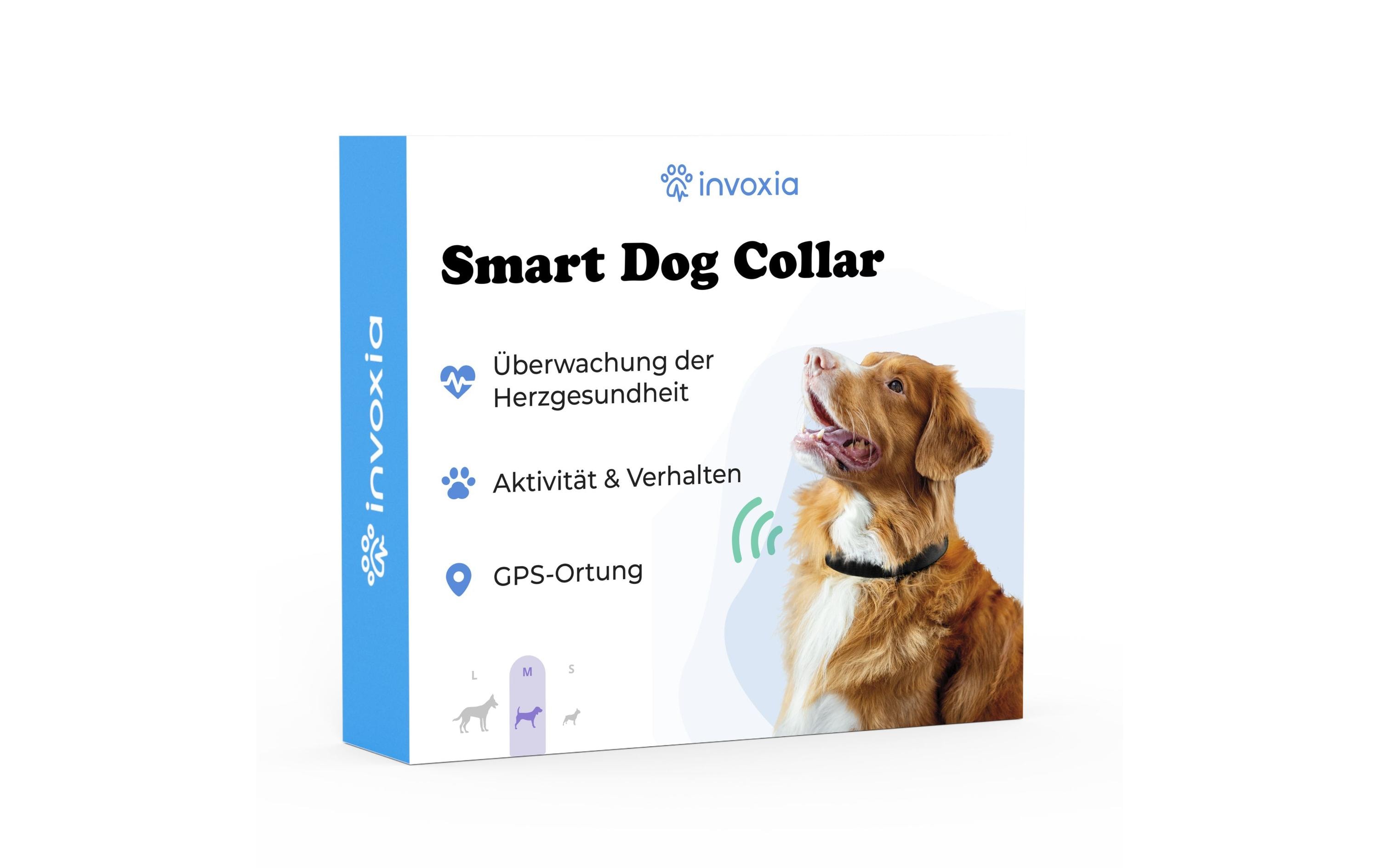 Invoxia GPS-Tracker Smart Dog Collar M, Midnight Black