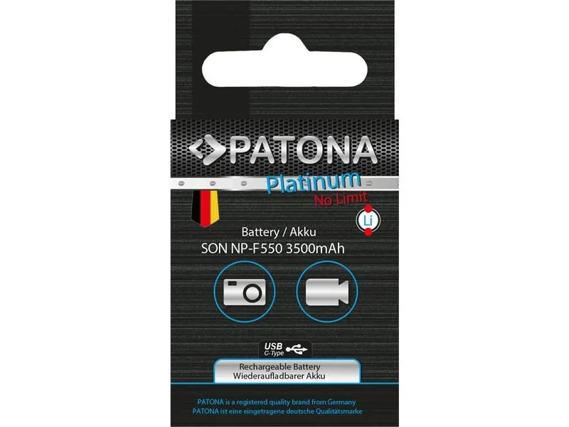 Patona Platinum Akku für Sony NP-F550, F330, F530, F750, F930 Patona Platinum Akku für Sony NP-F550, F330, F530, F750, F930