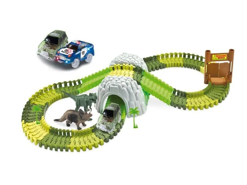 Amewi Magic Traxx Bahn Dino-Park Mega Set mit Tunnel Amewi Magic Traxx Bahn Dino-Park Mega Set mit Tunnel