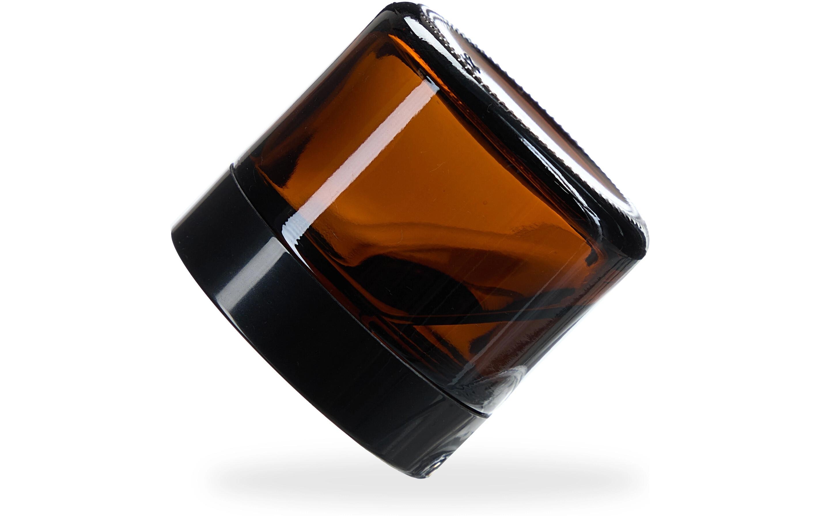 relaxdays Braunglas Salbentiegel 60 ml, 16 Stück