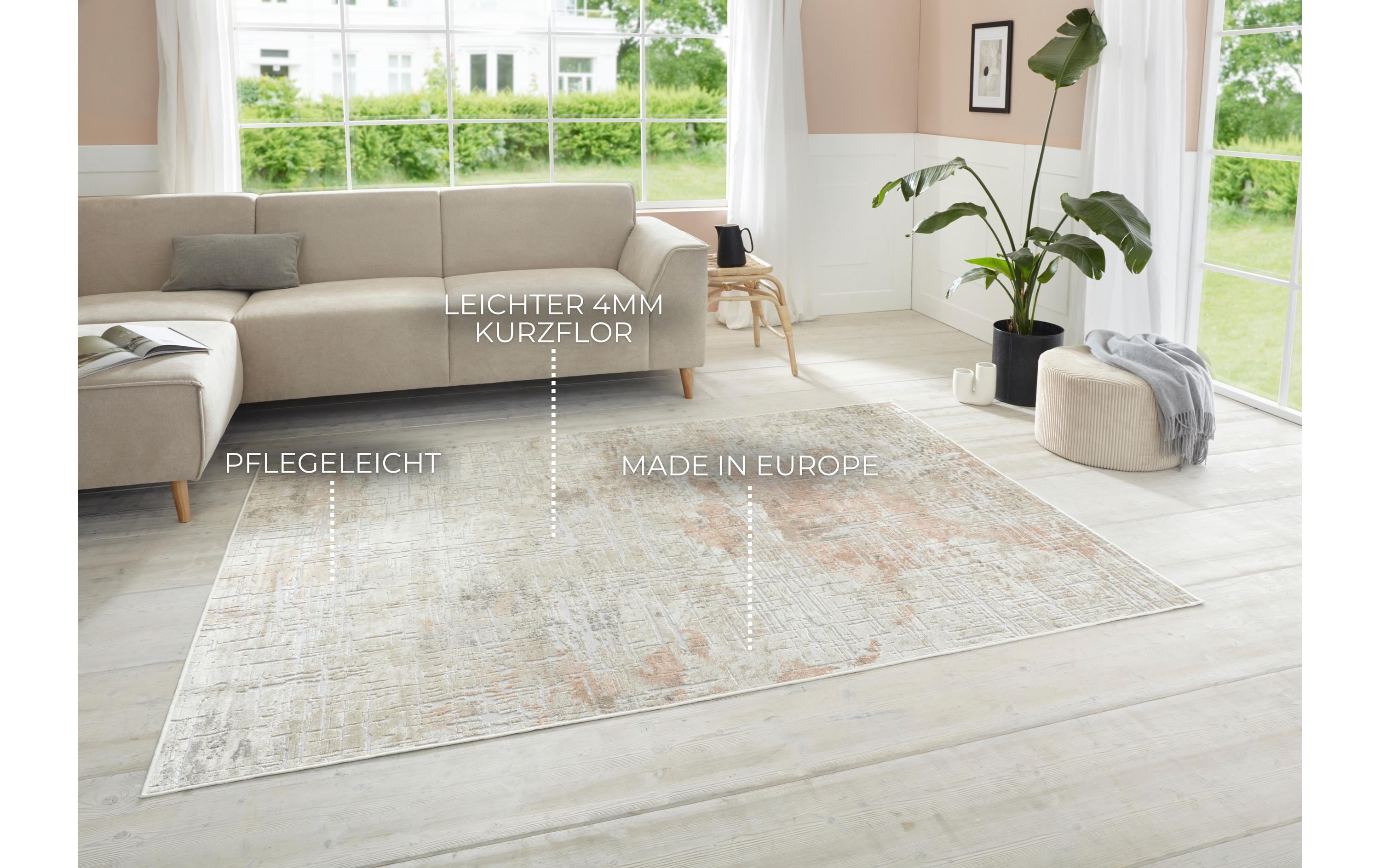 Elle Decoration Teppich Chameis 160 cm x 230 cm, Beige/Peach