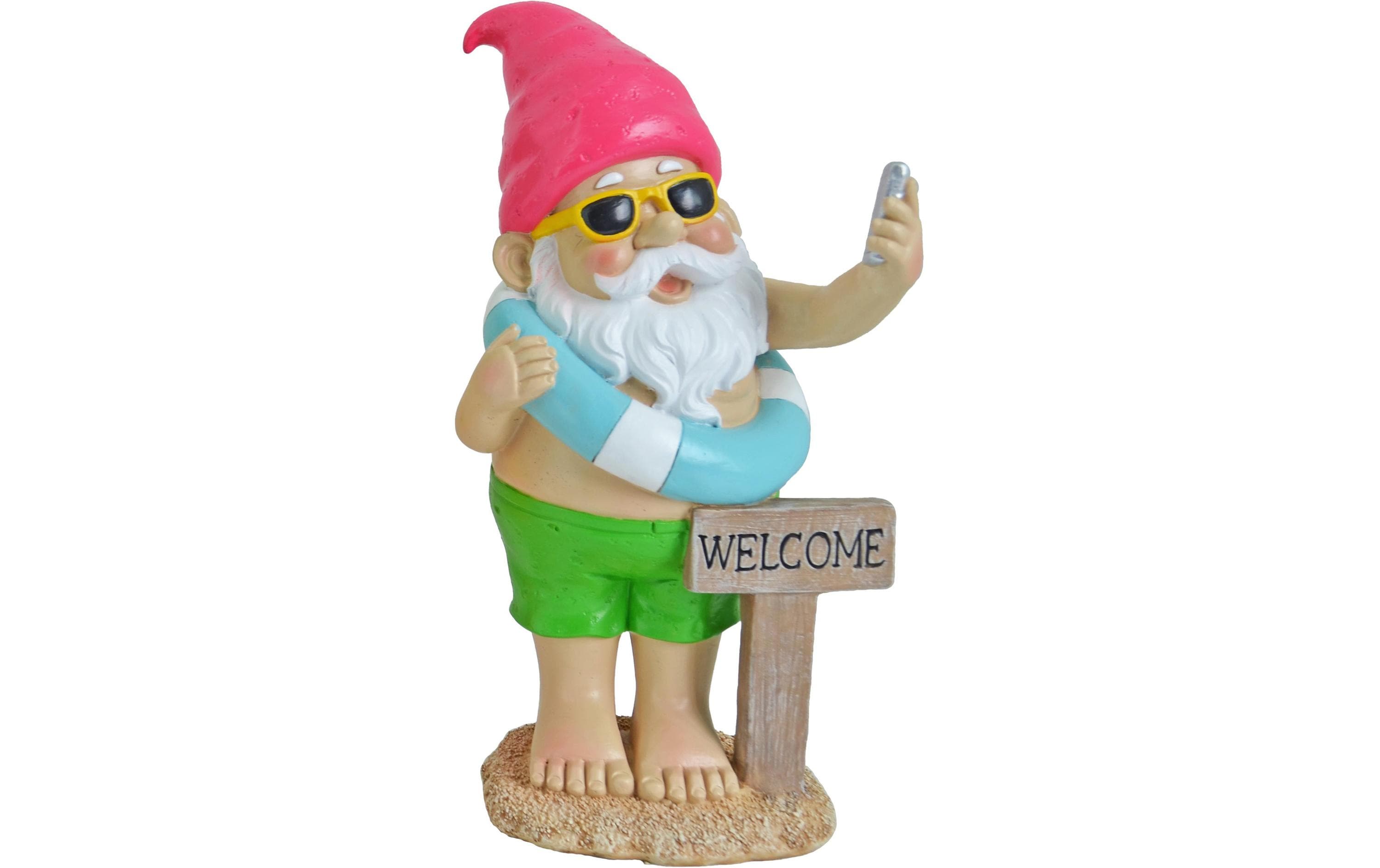 Dameco Dekofigur Gartenzwerg Beach Welcome