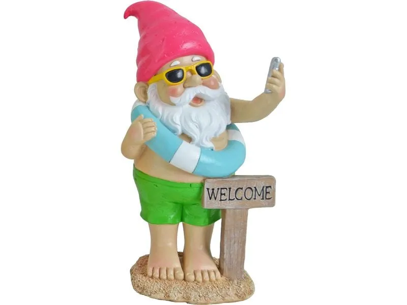 Dameco Dekofigur Gartenzwerg Beach Welcome Dameco Dekofigur Gartenzwerg Beach Welcome