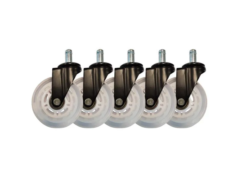 LC-Power Gaming Stuhlrollen 5er Set Weiss