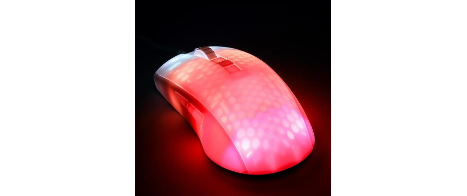 DELTACO Gaming-Maus GAM-144-W Weiss/Trasparent